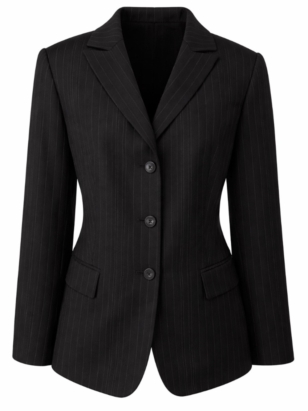 Tahari Arthur S. Levine Size 18W Black Pinstripe Blazer Jacket